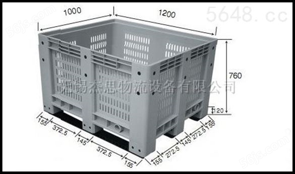 折叠式塑料卡板箱JS-1210(网格式）